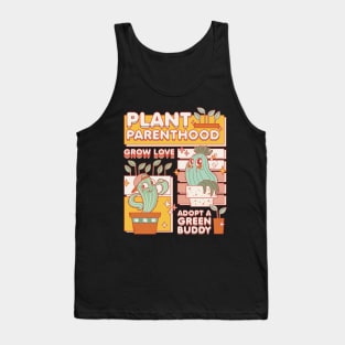 Cute Cactus Nurturing Plant Parenthood Gardening Lover Tank Top